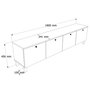 Hanah Home Nord - ND7-SW Soporte para TV Blanco y Roble